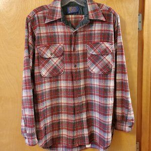 Vintage Men's Pendleton Wool Plaid Shirt, Size Med